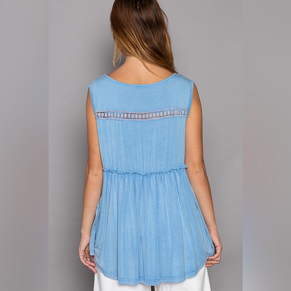 POL Flowy Tunic Top Lace Flowy Lightweight - Picture 3 of 5